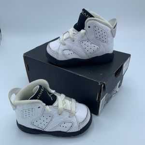 Toddler's Jordan Retro 6 "Alligator" White Size 4C